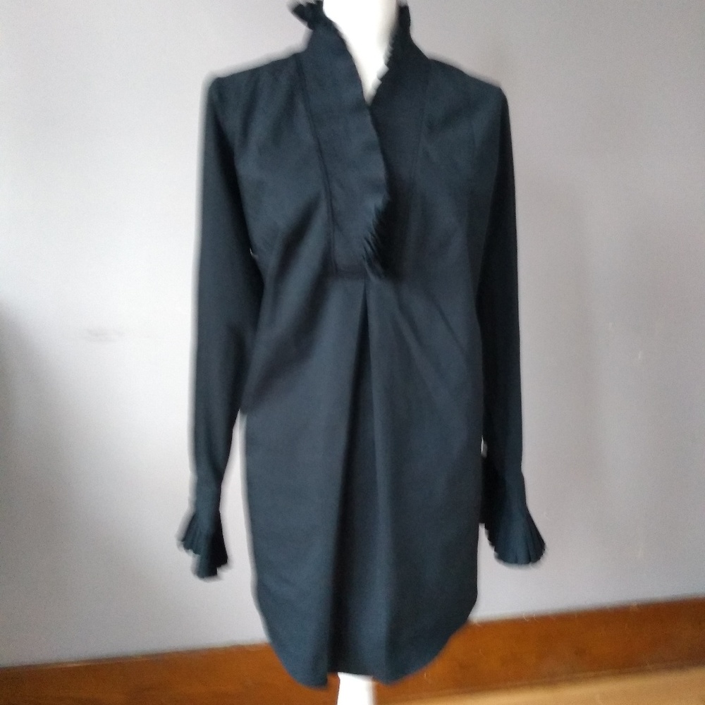 Soft Surroundings tunic navy blue shirt, M